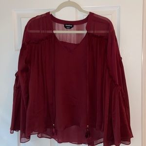 Bebe Burgundy Shirt